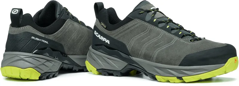Scarpa Mens Rush Trail GTX Shoes - Titanium-Lime-3